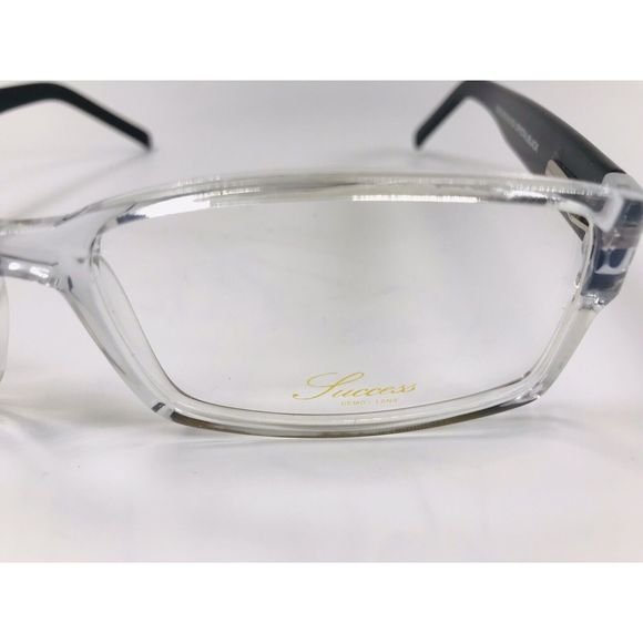 New SUCCESS SS-124 Crystal & Black Eyeglasses 60mm for The Stylish Large Man - Picture 7 of 10